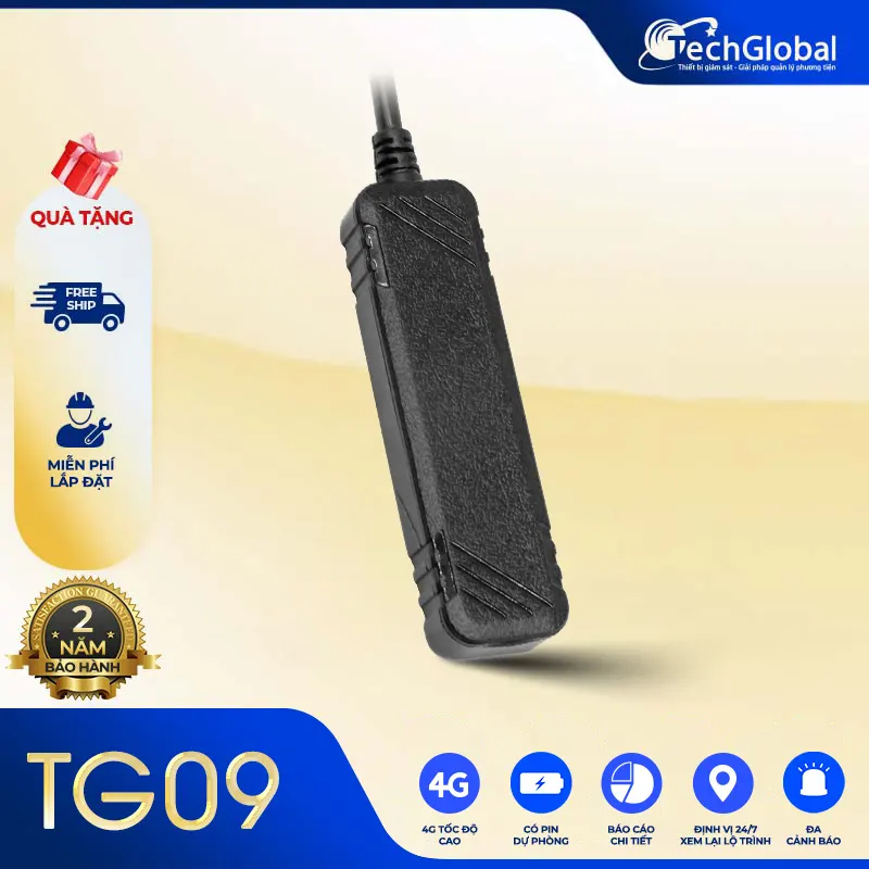 Thiết bị định vị GPS TG09 cho xe máy, ô tô