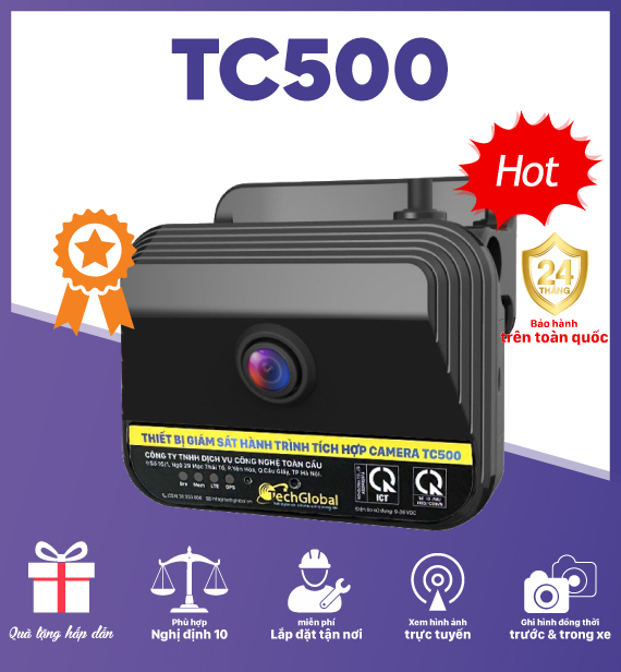 Camera Nghị Định 10 TC500 - Tích hợp thiết bị giám sát hành trình