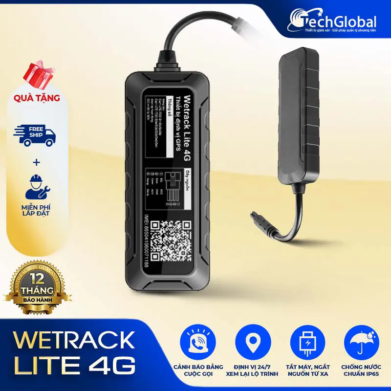 Thiết bị định vị xe máy ô tô Wetrack Lite 4G