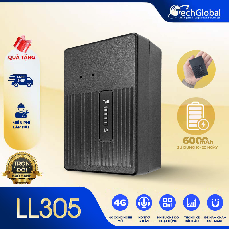 Thiết Bị Định Vị Chạy Pin LL305 - 6000mAh: Giải Pháp Hoàn Hảo Cho Việc Giám Sát Xe