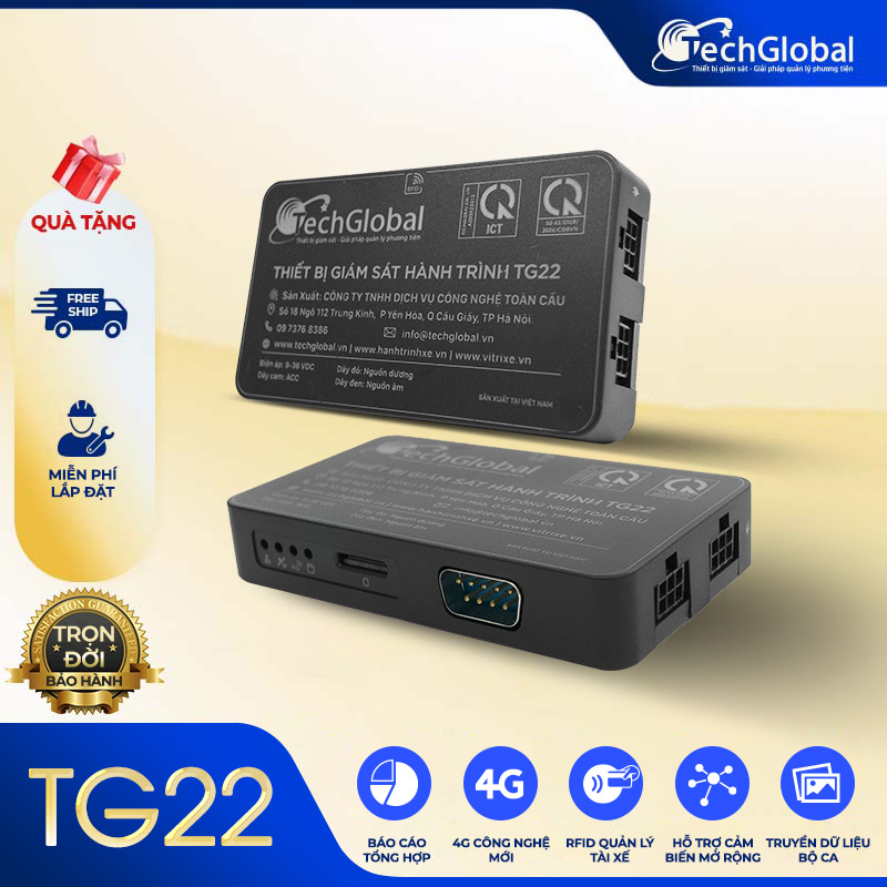 Thiết Bị Giám Sát Hành Trình TG22 4G Hợp Chuẩn Bộ GTVT